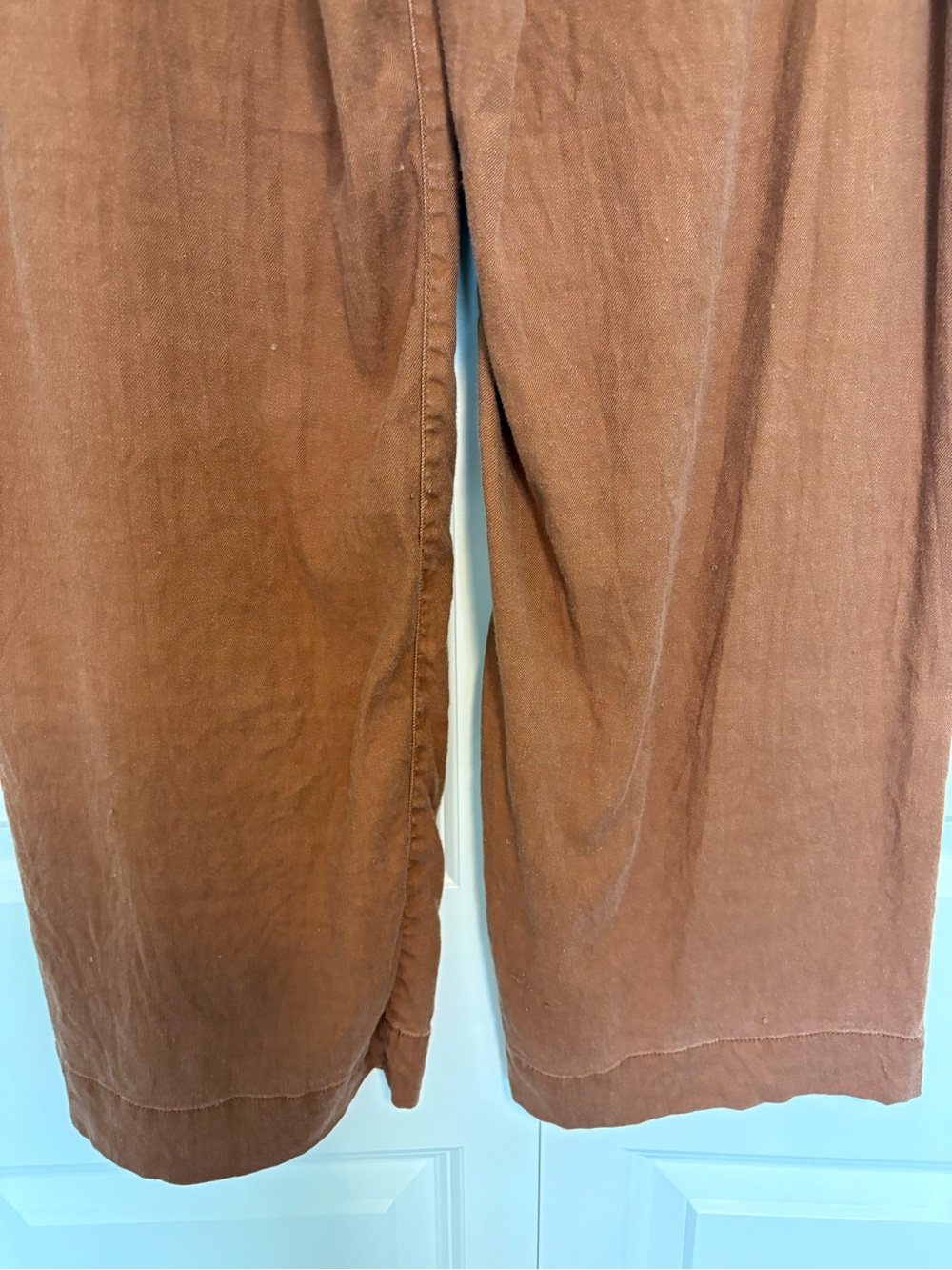 Maeve The Colette Wide Leg Pants Women 28 Linen Blend brown Boho - Picture 6 of 12